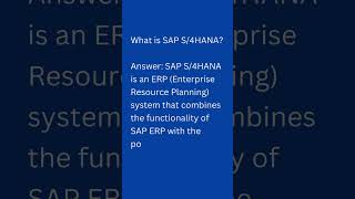 What is SAP S4HANA saphanaenterprisecloud sapbusiness saperp sapsolution sapmodules sap [upl. by Yebloc]