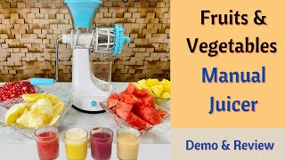 Ganesh Manual Fruit and Vegetable Juicer  Best Hand Juicer  Demo amp Review in Hindi [upl. by Oirevlis730]