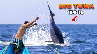 MONSTER Yellowfin Tuna Fish Catching Skills In Philippine Ocean Handline Fish Amazing Fishing Video [upl. by Anavrin]