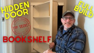 Hidden Door Bookshelf  Outswing  Full Build Video [upl. by Shandie]