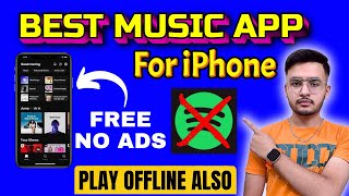 BEST Free Music App for iPhone Online  Offline Music App [upl. by Leunad]