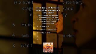 Top 5 Songs of Herzeleid That Defined Rammsteins Early Sound [upl. by Athallia]