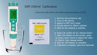 C600 ORP 256mV calibration for 7 in 1 pH salinity orp ec tds meter [upl. by Orren]