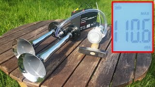 Testbericht Gampro 12V Air Horn  Lautstärke Messung [upl. by Hsizan]