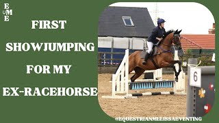 Ex Racehorse takes on Show Jumping  Equestrian Melissa Eventing [upl. by Lynnworth]