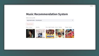 Music recommendation system project using machine learning  Data science  streamlit [upl. by Dranik121]