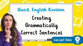 How Do I Write Grammatically Correct Sentences  KS2 English Concept for Kids [upl. by Waverley]