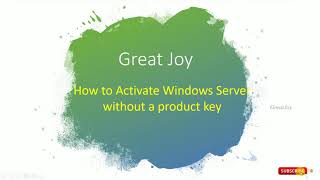 How to activate Windows Server 2016 without product key [upl. by Ariamat]