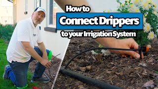 How to Connect Drip Emitters to Your Irrigation System with 14 inch Micro Tubing [upl. by Aara83]