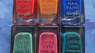 Barry M gelly hi shines summer 23 collection swatches [upl. by Lindbom]