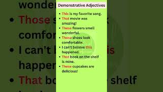 Demonstrative Adjectives in English Grammar shorts [upl. by Pattison]