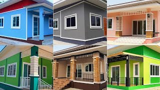 100 House Painting Colours Outside 2023 Exterior Wall Paint Color Combinations Ideas  Wall Colour 4 [upl. by Keven]