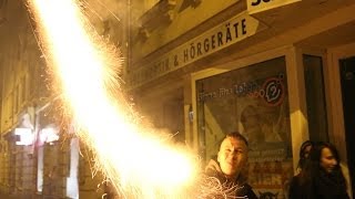 Silvester 2013 in Leipzig  Actioncam amp Fireworks [upl. by Lazes]