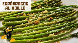 Espárragos Verdes Salteados al Ajillo ¡Receta con Espárrago Triguero [upl. by Lon]