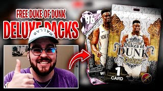 OPENING MY 4 FREE DELUXE DUKES OF DUNK PACKS WERE THEY WORTH GRINDING NBA 2K25 MyTEAM [upl. by Norvun259]