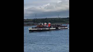 PS Waverley heading outward bound on a summers evening ship steam sea summer whistle tugboat [upl. by Eilsek]