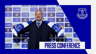 RAFAEL BENITEZ PRESS CONFERENCE  NEW EVERTON MANAGER FACES THE MEDIA [upl. by Kaazi]