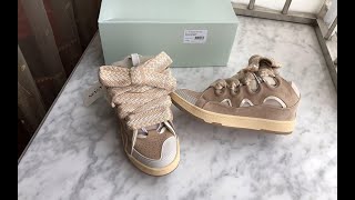 Lanvin Curb Sneaker Ecru Review [upl. by Jerrold255]