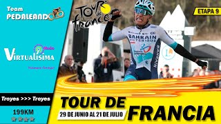 EN VIVO Etapa 9 TOUR DE FRANCIA 2024  BERNAL  CARAPAZ  BUITRAGO  POGACAR tourdefrancia2024 [upl. by Kotto602]