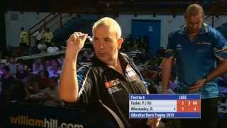 THIS IS BAD  Phil taylor Cheating  Gibraltar Darts Trophy [upl. by Aneekal223]