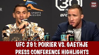 Dustin Poirier vs Justin Gaethje 2 Press Conference Highlights UFC 291 [upl. by Gilles275]