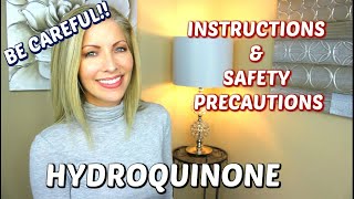 Hydroquinone to Lighten Skin  Be Careful  Instructions and Safety Precautions [upl. by Helli]