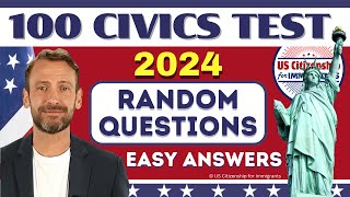 New USCIS Official 100 Civics Questions and Answers Random for US Citizenship Interview 2024 [upl. by Greenlee]