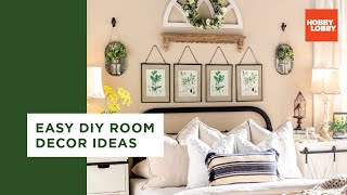 Easy DIY Room Decor Ideas – Bohemian amp Farmhouse  Hobby Lobby® [upl. by Reniti]