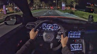 2023 Lamborghini Urus Performante POV Night Drive 3D AudioASMR [upl. by Lluj]