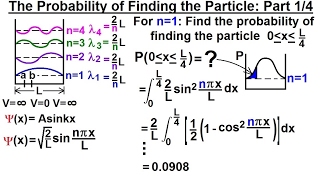 Physics  Ch 66 Ch 4 Quantum Mechanics Schrodinger Eqn 21 of 72 Prob of Finding Particle 1 [upl. by Souza890]