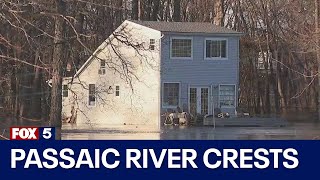 Passaic River crests bringing more flooding to NJ [upl. by Ialohcin]