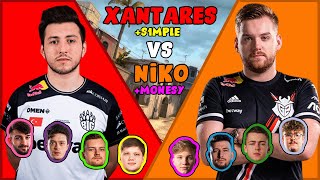 Xantares vs Niko pt2 With S1mple and Monesy  FPL Csgo Stream Battles [upl. by Yderf]