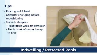 How to Use QuickChange Male Incontinence Wraps on a Retracted Penis [upl. by Oizirbaf]