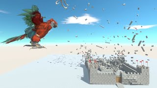 GreenWinged Macaw vs ALL UNITS in Castle Animal Revolt Battle Simulator [upl. by Seidule]