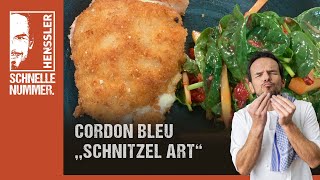 Schnelles Cordon Bleu quotSchnitzel Artquot Rezept von Steffen Henssler [upl. by Yolanthe]