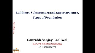 Buildings Substructure and Superstructure Types of Foundation [upl. by Ahtnamas]