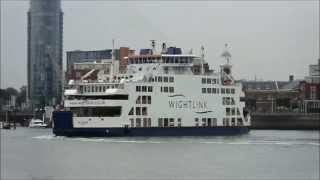 Ferries at Portsmouth 31 May 2014 [upl. by Eniamrahs]