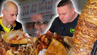 Dupla óriás gyros tál kihívás Aziznál 😲🥙Az igazi gyros nyomában🥙 [upl. by Robins]