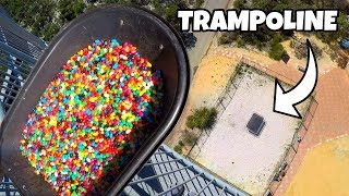 20000 JELLY BEANS Vs TRAMPOLINE from 45m [upl. by Norvol643]