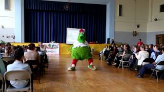 Phillies Phanatic visits St Josaphats Ukrainian Catholic School [upl. by Rebmaed]