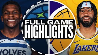 TIMBERWOLVES at LAKERS  FULL GAME HIGHLIGHTS  October 22 2024 [upl. by Hareehat483]