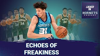 Charlotte Hornets rookie Tidjane Salaun records a doubledouble Are these echoes of freakiness [upl. by Eelrak]