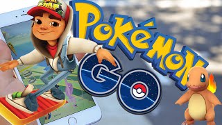 Pokemon GO VS Subway surfers RiO iPad Gameplay HD [upl. by Braunstein]