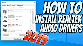 How To Install Realtek HD Audio Drivers In Windows 10 Tutorial [upl. by Seraphine915]