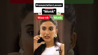 How NOT to pronounce the word  Monk english pronunciation uk us spokenenglish [upl. by Oiratnom816]