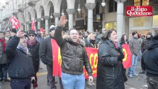 Torino manifestazione studenti e Fiom [upl. by Atinel]