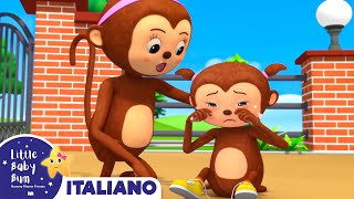 5 Scimmiette  Little Baby Bum Italiano⭐ Canzoni per Bambini🎵  Cartoni animati in Italiano [upl. by Homer]