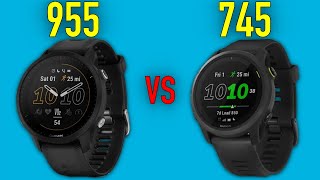 Garmin Forerunner 955 vs Garmin Forerunner 745  Full Specs Compare Smartwatches [upl. by Violante]