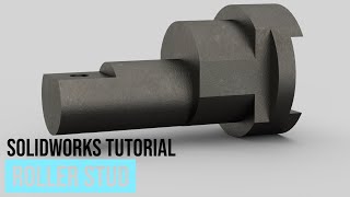 SolidWorks Tutorial 26 Roller Stud [upl. by Shae278]