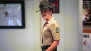 US Marine Drill Instructors Meet New Recruits [upl. by Magee]